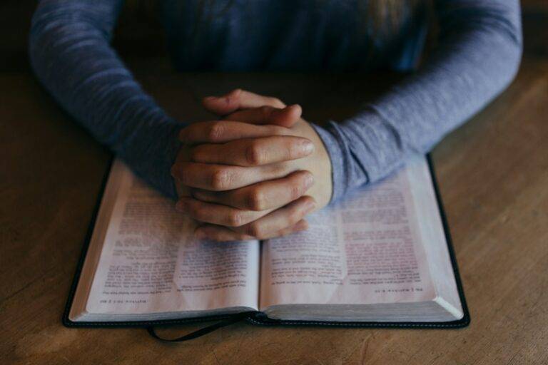 person praying